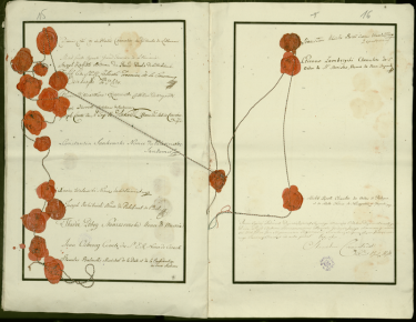 Traktat Rzeczypospolitej z Królestwem Prus z 25 września 1793, sankcjonujący II rozbiór Polski. Domena publiczna. Źródło: https://pl.wikipedia.org/