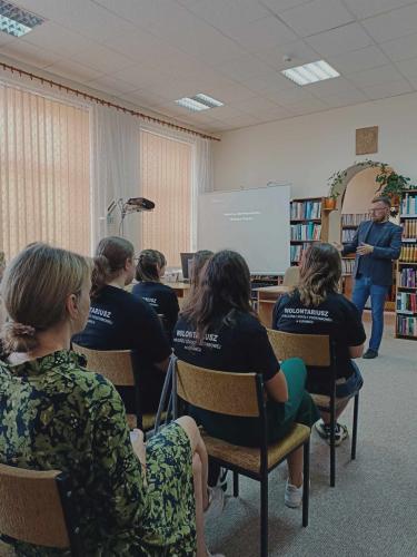 Wolontariat Szkoły podstawowej w Łukawcu w trakcie spotkania