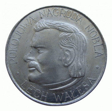 Medal Lech Wałęsa -1983. Źródło: numimarket.pl